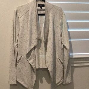 Mossimo Supply Co White Blazer with Elegant Draped Front